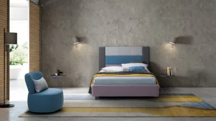 Letto singolo con testiera modulare Ground di Le Comfort