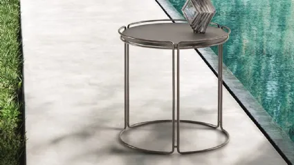 Tavolino Monolith in gres e metallo di Ditre Italia